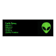 Alien ,profile cards business card templates