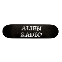 alien radio "black text" skate board decks