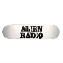 alien radio "text" anpassad skate board