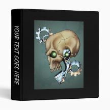Alien Robot Skull from the Future in Chrome + Bone Binders