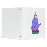 Alien Rollerblading 3 Ring Binder
