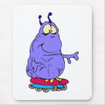 Alien Rollerblading Mouse Pads