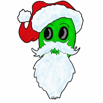 Alien Santa Christmas Tree Ornament by bizarrecartoons