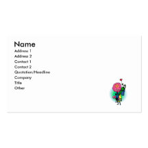 Alien Sister Hugging Brother Business Card Template