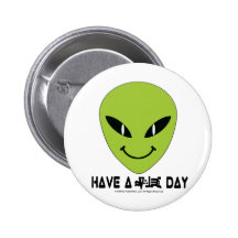 Alien Smiley Face Pin