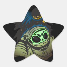 Alien Space Exploration Stickers