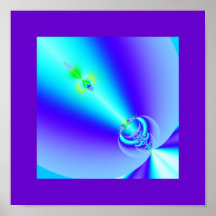 alien space ship fractal art poster