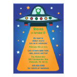 Alien Spaceship Birthday Party Invitations