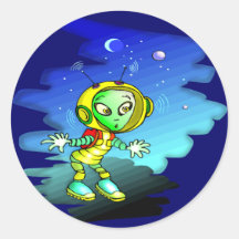 Alien Traveller Stickers