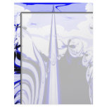 Alien Tropics Fractal. Blue & White. Letterhead