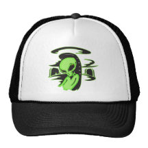 Alien UFO Pilot Trucker Hats