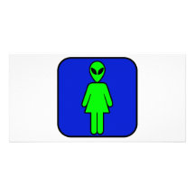 Alien Woman Custom Photo Card