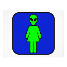 Alien Woman Personalized Invitations