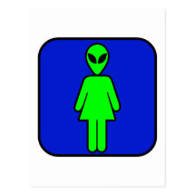 Alien Woman Postcards