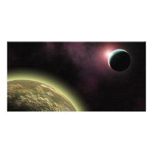 alien world customized photo card