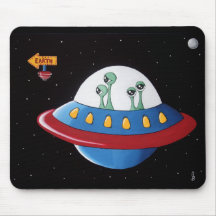 Aliens Earth or Bust! Mouse Pad