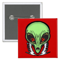Aliens Face Of Terror Pin