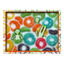 aLiEnS FROLICKING IN THE FRUIT LOOPS! Postcards