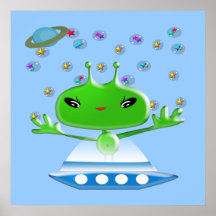 Aliens Huggs Print