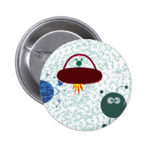 Aliens in Space Pin