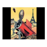 Aliens Invade Paris Post Card