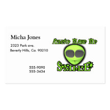Aliens Make Me Smile Business Card Templates