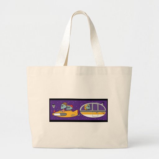 Aliens On Vacation Canvas Bags