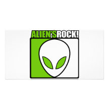 Aliens Rock! Photo Card Template