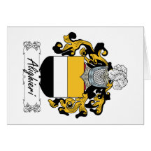 Alighieri Family Crest Greeting Card