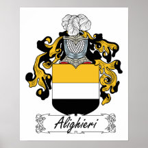 Alighieri Family Crest Poster