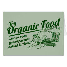 Aliment biologique - vos grands-parents l'ont appe cartes