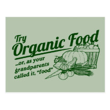 Aliment biologique - vos grands-parents l'ont appe cartes postales