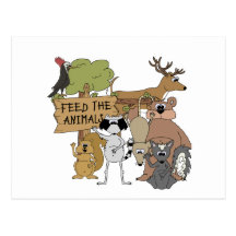 Alimentez les animaux carte postale