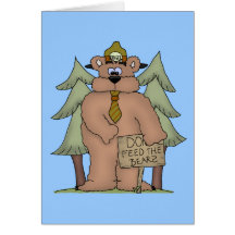 Alimentez les ours carte de vœux