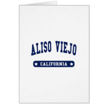 Aliso Viejo California College Style t shirts Cards