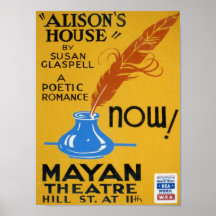 Alison's House Vintage WPA Theatre Poster
