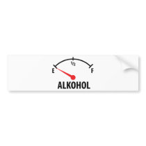 Alkohol Tankanzeige Bumper Stickers