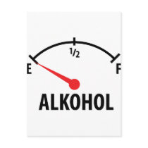 Alkohol Tankanzeige Post Card