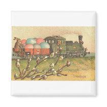 All Aboard ! The Easter Train ! Fridge Magnets