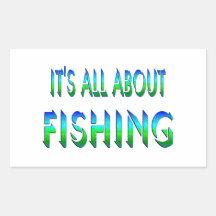 All About Fishing Rectangle Sticker