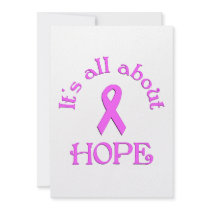 All About Hope Pink Ribbon Invitations