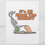 all about the carrot funny bunny rabbit cartoon custom flyer