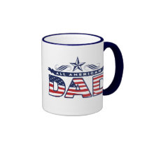 All american dad USA patriotic men's coffee mug mugs