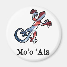 All American Hawaiian Gecko Refrigerator Magnet