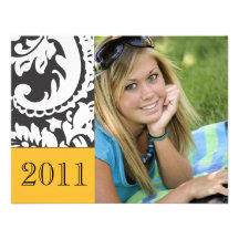 All Grown Up Graduation Invitation -golden yellow