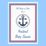 All Hands Nautical Baby Shower Invitations invitations