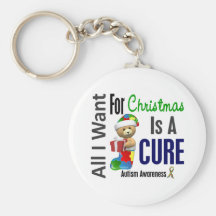 All I Want For Christmas Autism Keychain