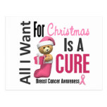 All I Want For Christmas Breast Cancer Postcards