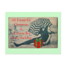 All I want for Christmas/Cabana Boy postcard
