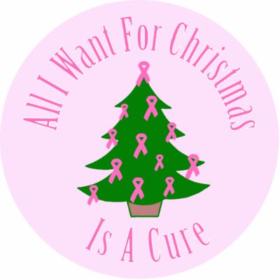 All I Want For Christmas Is A Cure (Pink Ribbon) Photo Sculptures by HelpRaiseAwareness